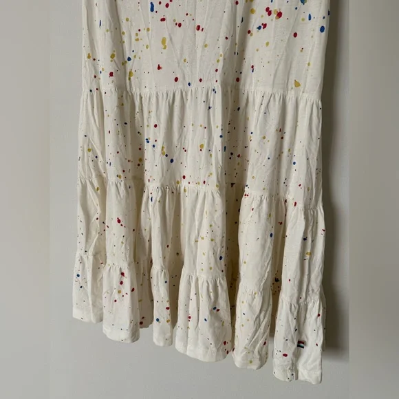 Sol Angeles Essential Tiered Tank Dress 100% Cotton Paint Splatter - Picture 2 of 7